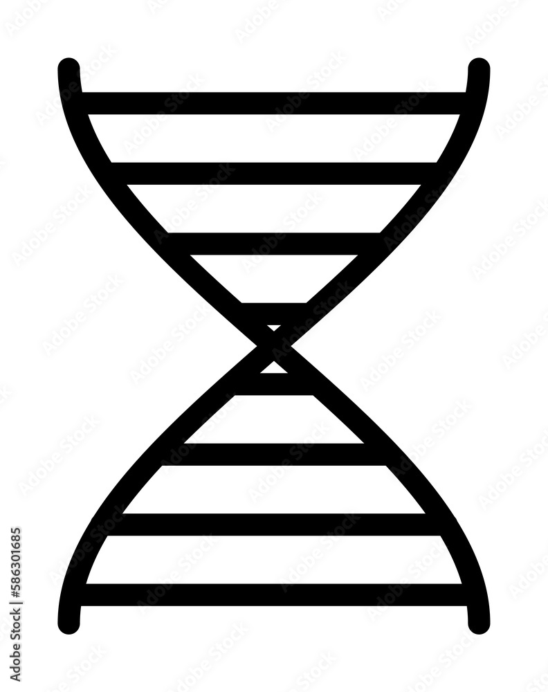 Aufkleber gene structure icon. element of science icon for mobile concept and web apps. thin line gene structu