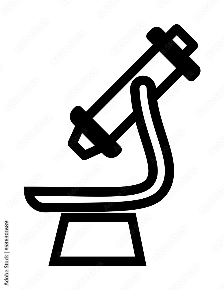 Aufkleber microscope icon. element of science icon for mobile concept and web apps. thin line microscope icon 