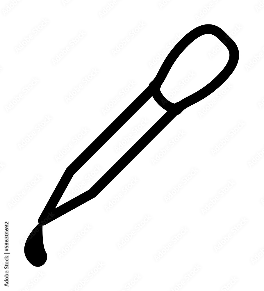 Aufkleber pipette icon. element of science icon for mobile concept and web apps. thin line pipette icon can be