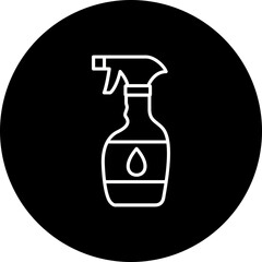 Cleaning Spray Line Inverted Icon