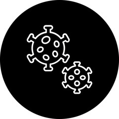 Virus Line Inverted Icon