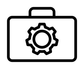 a suitcase with a mechanism icon. Element of science icon for mobile concept and web apps. Thin line a suitcase with a mechanism icon can be used for web and mobile
