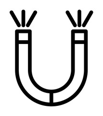 magnet icon. Element of science icon for mobile concept and web apps. Thin line magnet icon can be used for web and mobile
