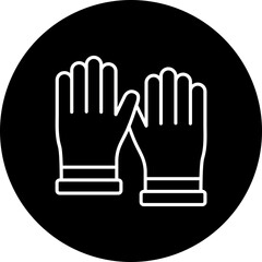 Obraz premium Cleaning Gloves Line Inverted Icon