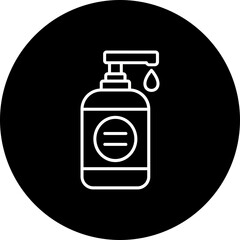 Hand Soap Line Inverted Icon