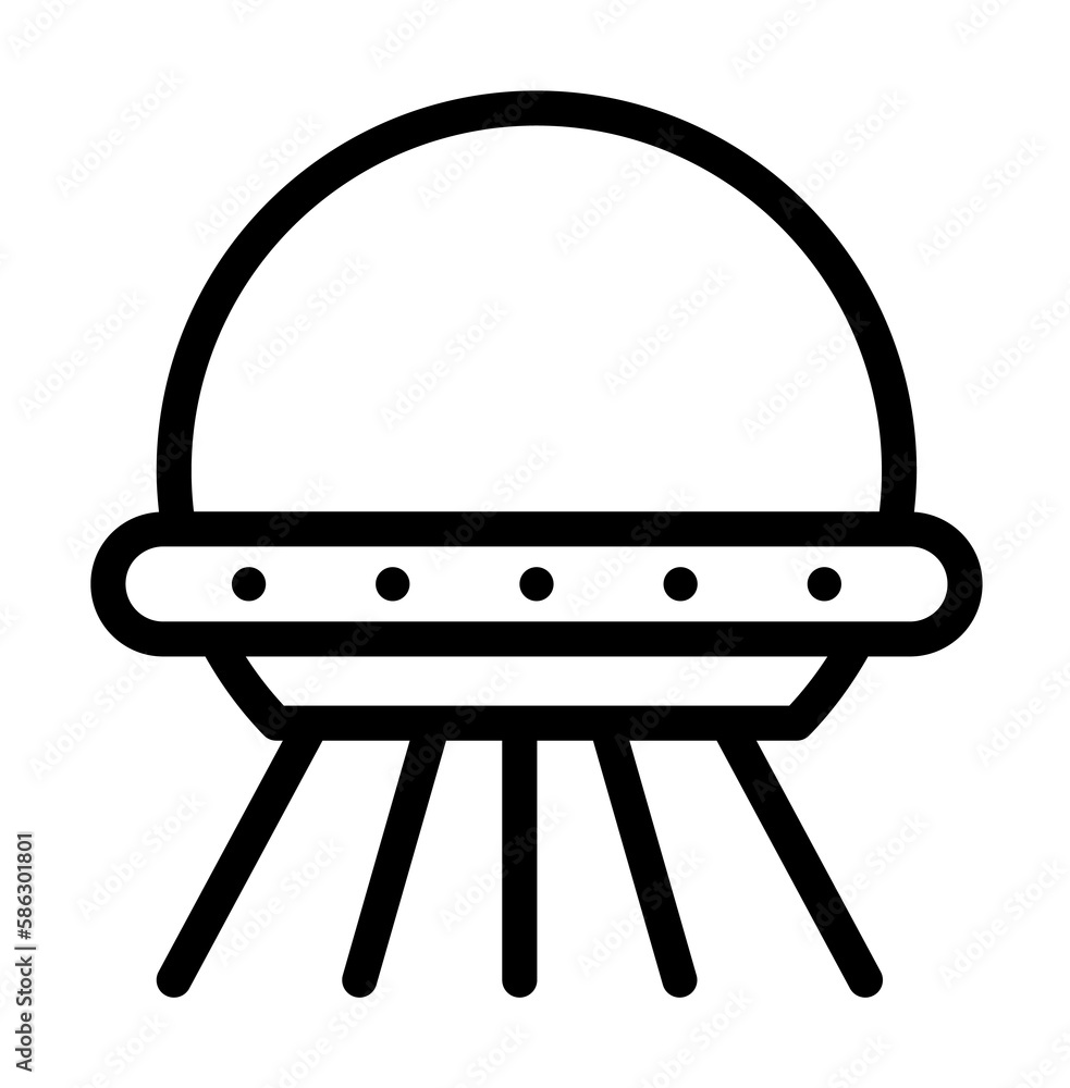 Poster satellite icon. element of science icon for mobile concept and web apps. thin line satellite icon ca