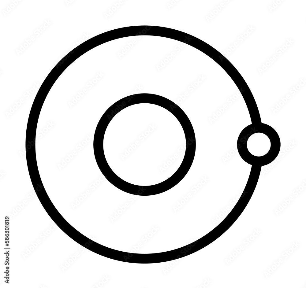 Aufkleber solar system icon. element of science icon for mobile concept and web apps. thin line solar system i