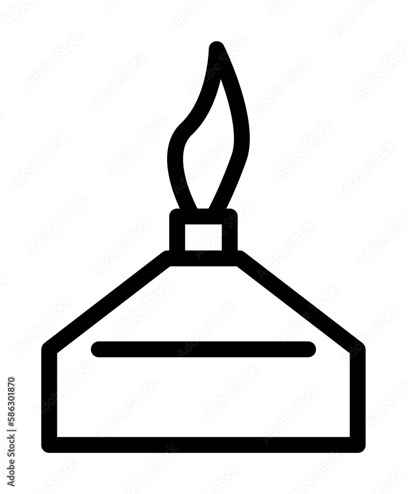 Poster candle icon. element of science icon for mobile concept and web apps. thin line candle icon can be u