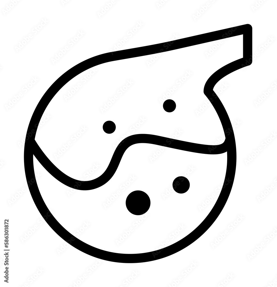 Aufkleber flask with chemical fluid icon. element of science icon for mobile concept and web apps. thin line f