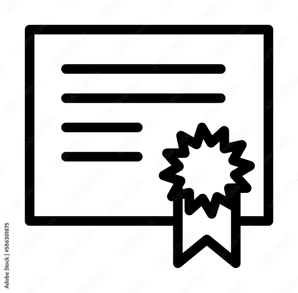Aufkleber certificate icon. element of science icon for mobile concept and web apps. thin line certificate ico