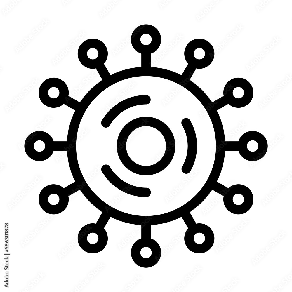 Poster virus icon. element of science icon for mobile concept and web apps. thin line virus icon can be use