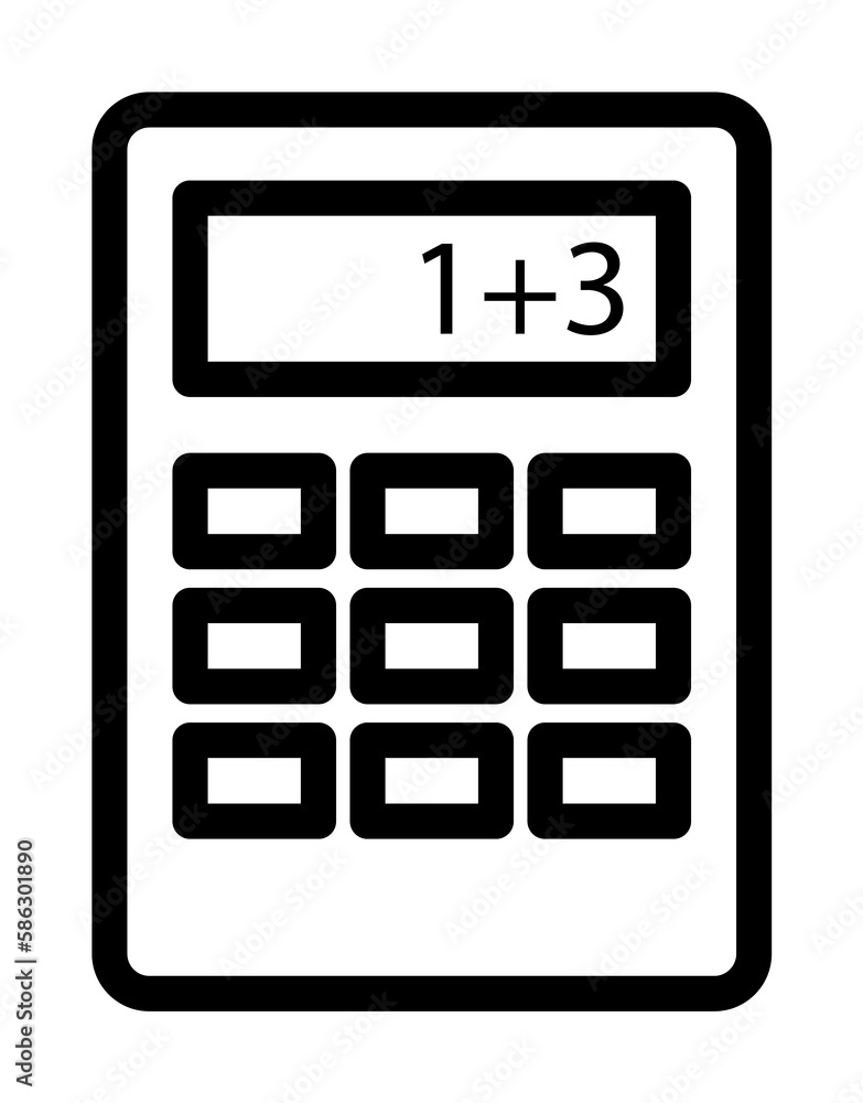 Aufkleber calculator icon. element of science icon for mobile concept and web apps. thin line calculator icon 