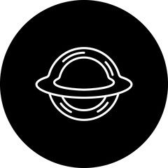 Black Hole Line Inverted Icon