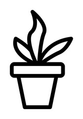 plant in the pot icon. Element of science icon for mobile concept and web apps. Thin line plant in the pot icon can be used for web and mobile