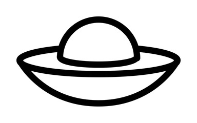 flying saucer icon. Element of science icon for mobile concept and web apps. Thin line flying saucer icon can be used for web and mobile