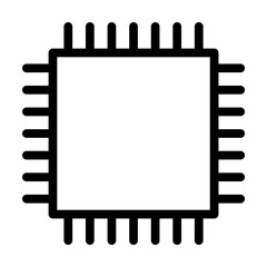 CPU icon. Element of science icon for mobile concept and web apps. Thin line CPU icon can be used for web and mobile
