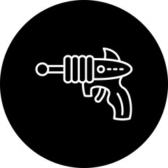 Space Gun Line Inverted Icon
