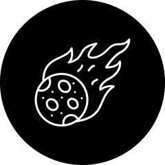 Comet Line Inverted Icon