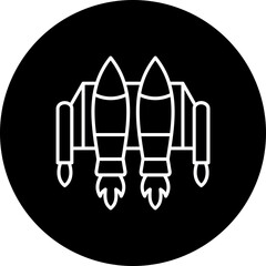 Jetpack Line Inverted Icon