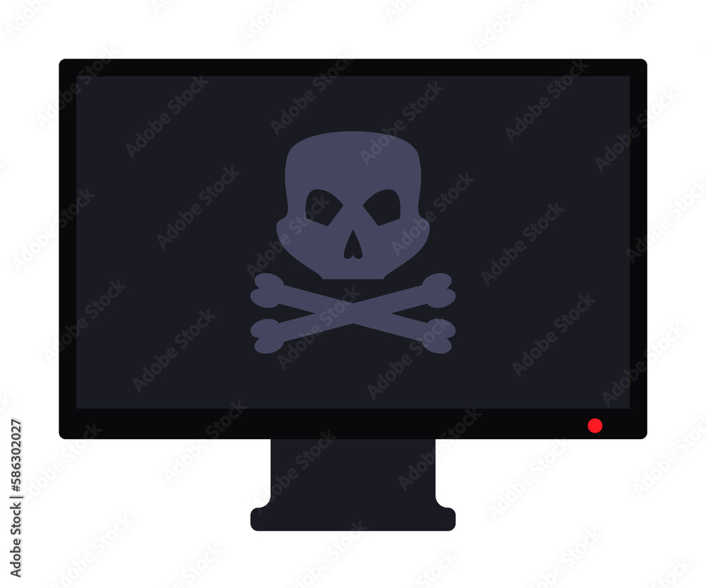 Aufkleber infected computer icon. element of cyber security icon for mobile concept and web apps. colored infe