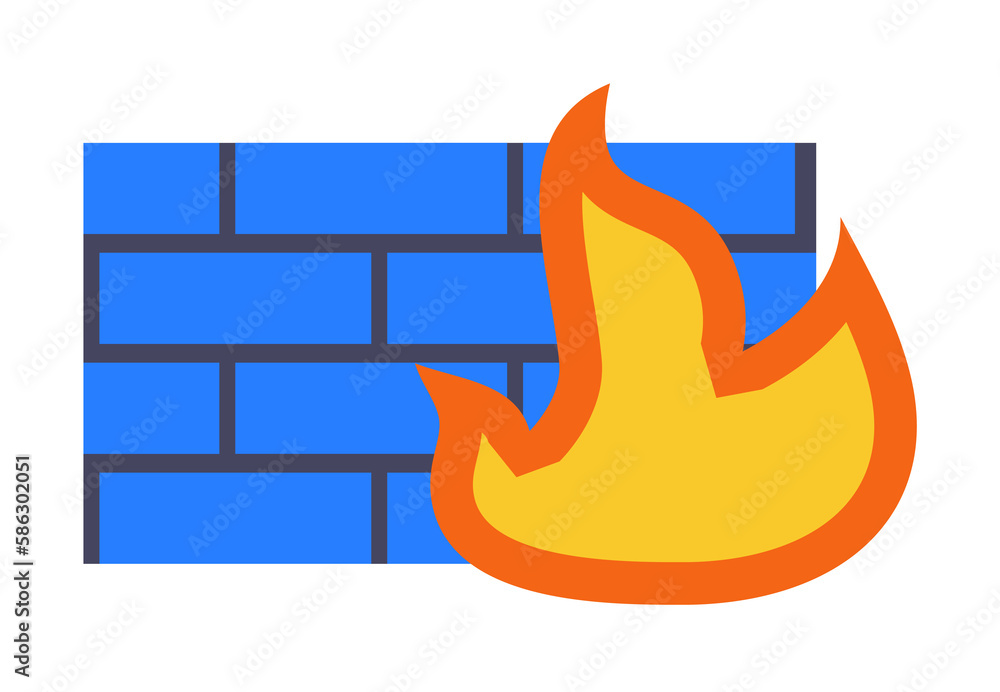 Aufkleber firewall icon. element of cyber security icon for mobile concept and web apps. colored firewall icon