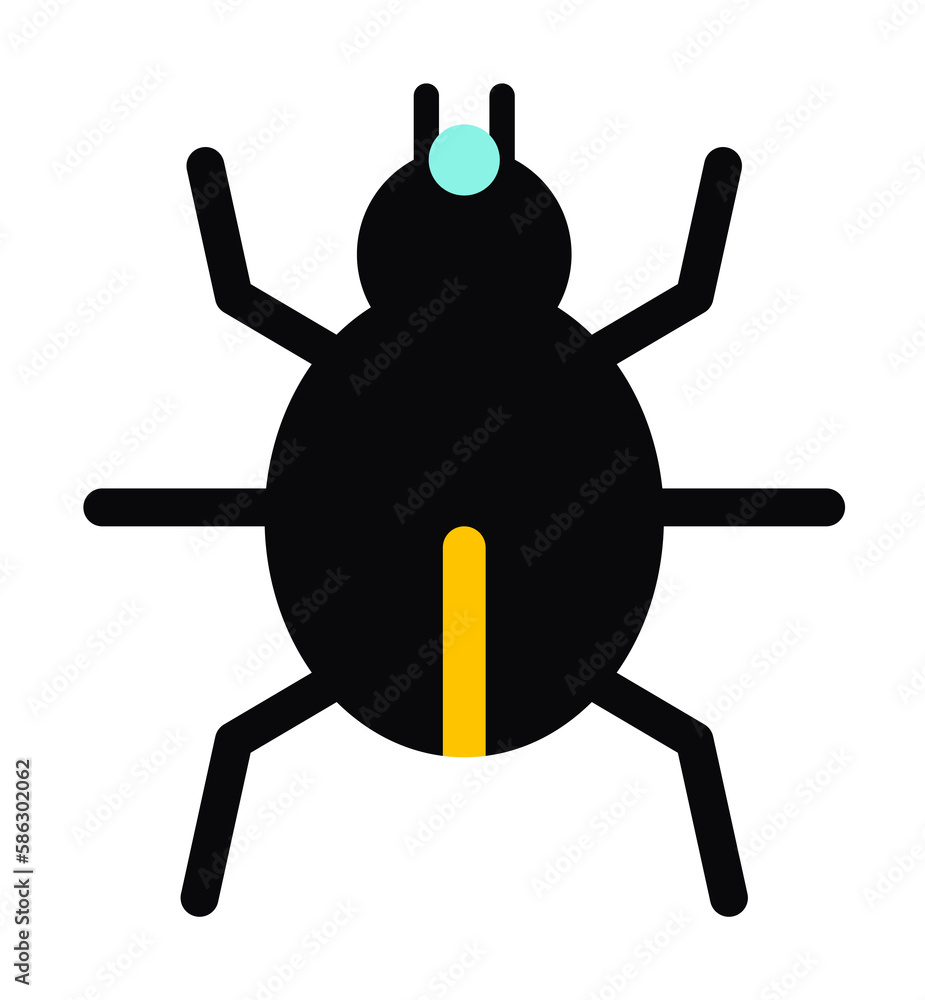 Poster beetle icon. element of cyber security icon for mobile concept and web apps. colored beetle icon can