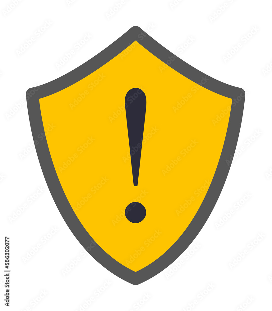 Aufkleber exclamation point icon. element of cyber security icon for mobile concept and web apps. colored excl
