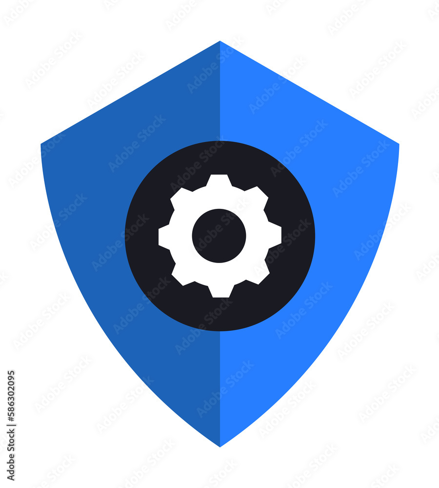 Aufkleber security setting icon. element of cyber security icon for mobile concept and web apps. colored secur
