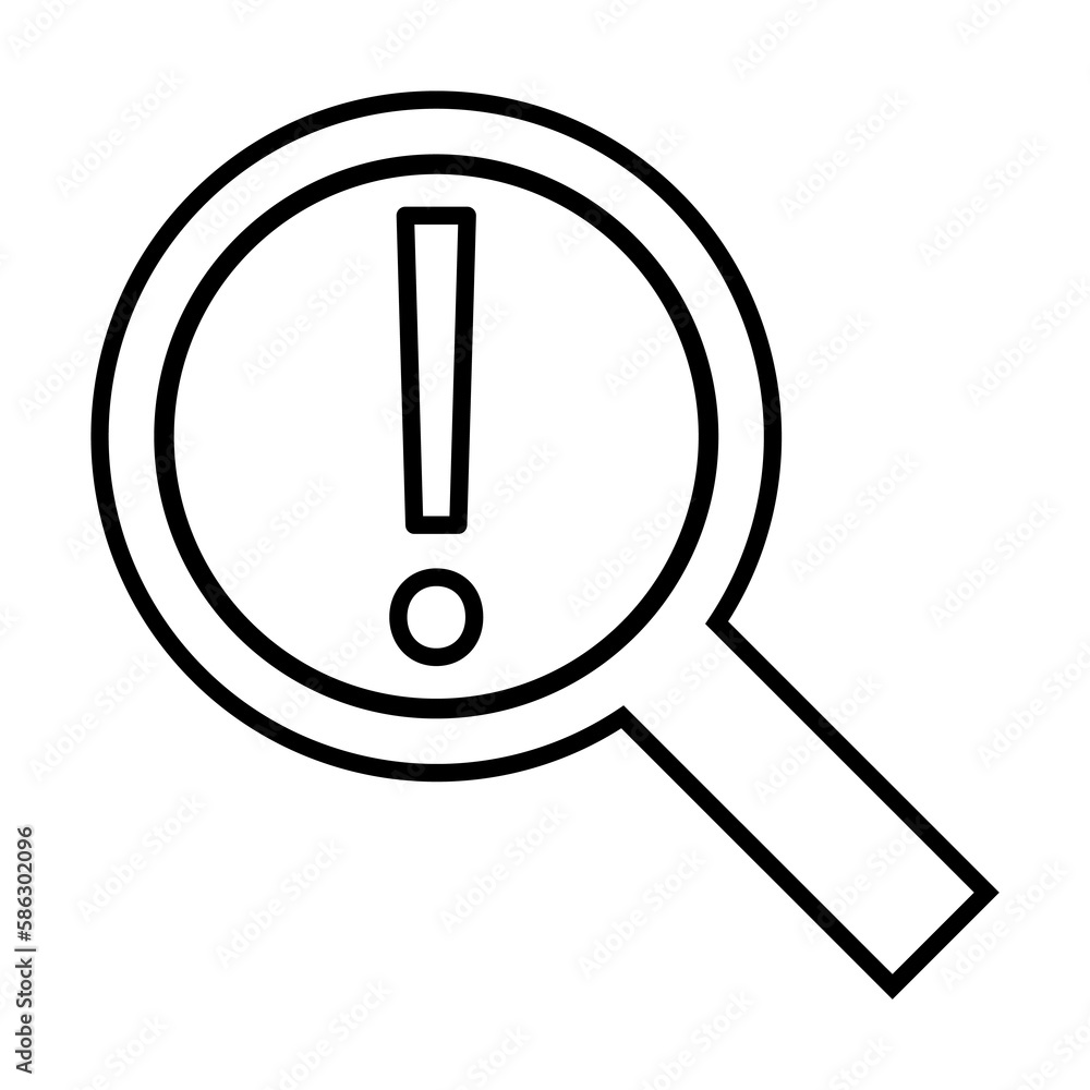 Aufkleber exclamation mark line icon. element of cyber security icon for mobile concept and web apps. thin lin