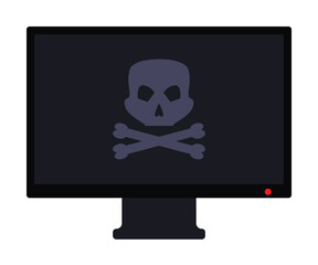 infected computer icon. Element of cyber security icon for mobile concept and web apps. Colored infected computer icon can be used for web and mobile