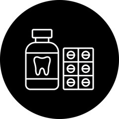 Medicine Line Inverted Icon