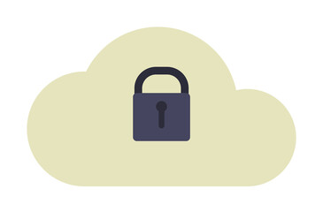 lock in cloud icon. Element of cyber security icon for mobile concept and web apps. Colored lock in cloud icon can be used for web and mobile