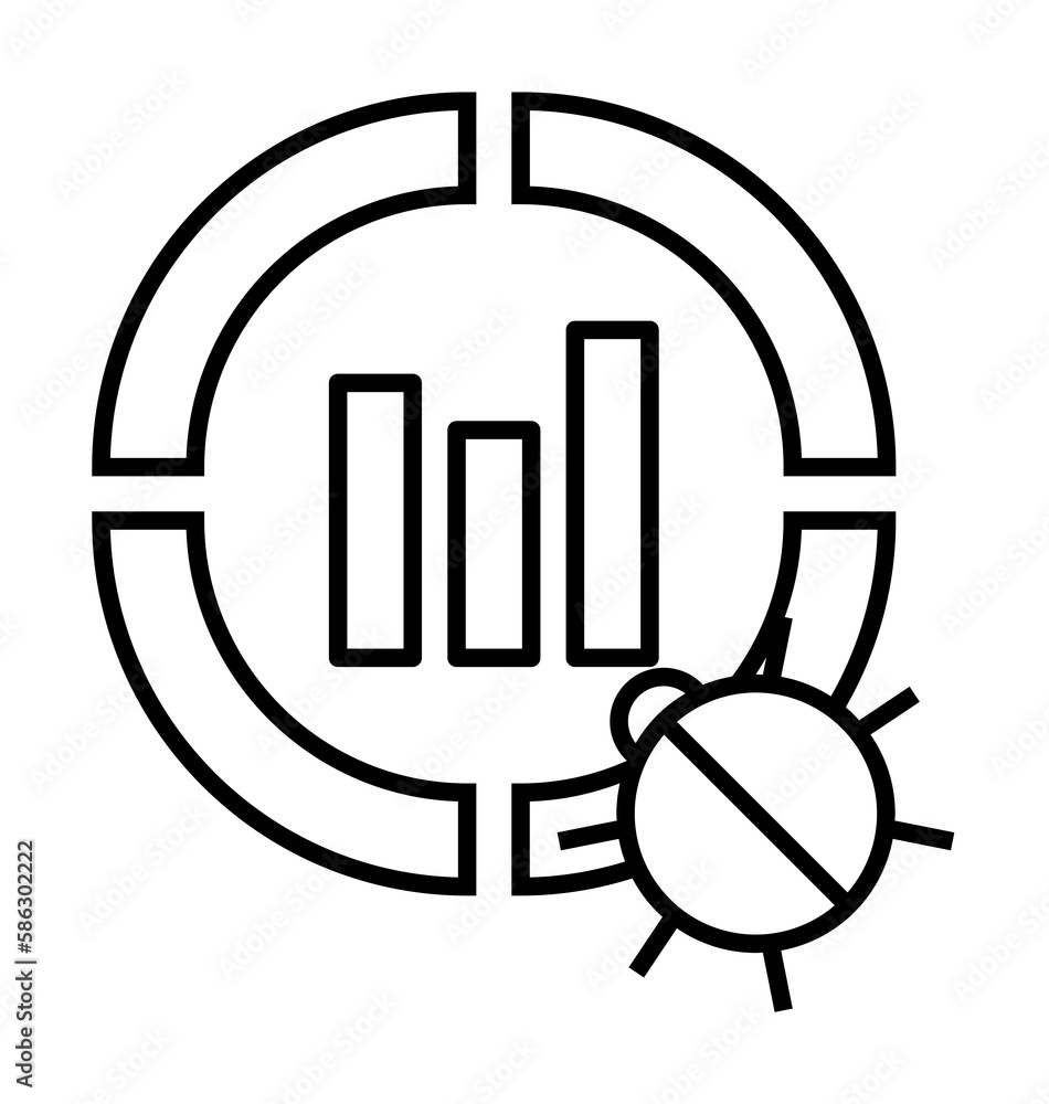 Poster beetle in financial terms icon. element of cyber security icon for mobile concept and web apps. thin