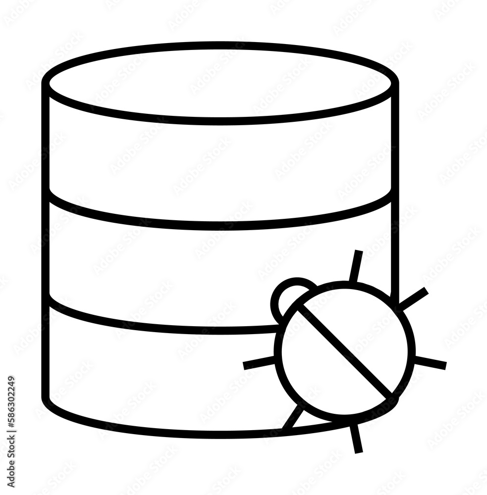 Aufkleber bug in coins icon. element of cyber security icon for mobile concept and web apps. thin line bug in 