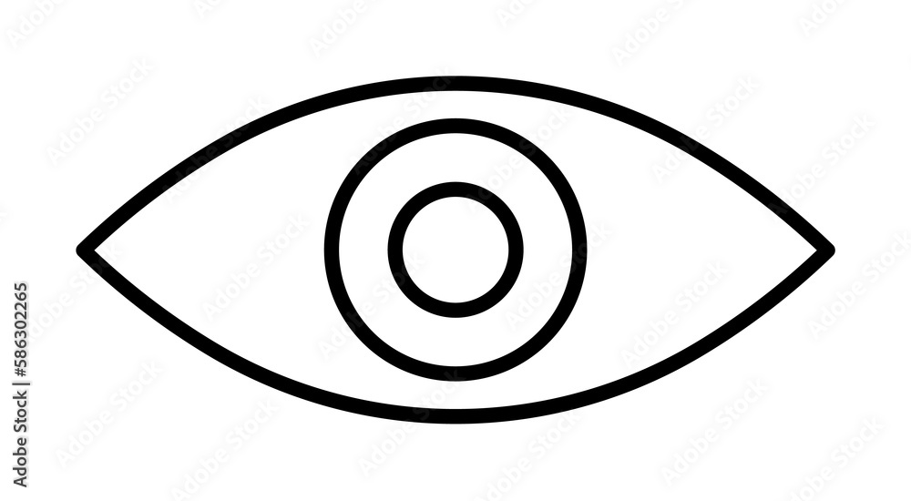 Poster eye icon. element of cyber security icon for mobile concept and web apps. thin line eye icon can be 