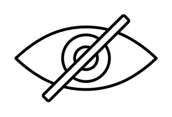 off eye icon. Element of cyber security icon for mobile concept and web apps. Thin line off eye icon can be used for web and mobile