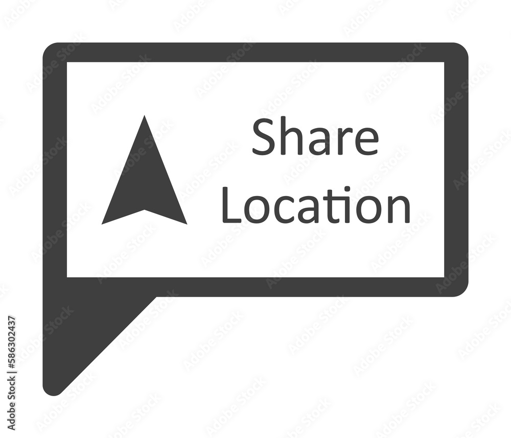 Poster share location icon. one of the collection icons for websites, web design, mobile app