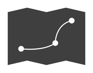 point way on map icon. One of the collection icons for websites, web design, mobile app