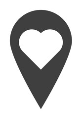 love map pin icon. One of the collection icons for websites, web design, mobile app