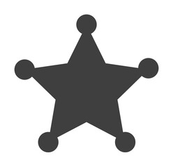 sheriff's star icon. One of the collection icons for websites, web design, mobile app