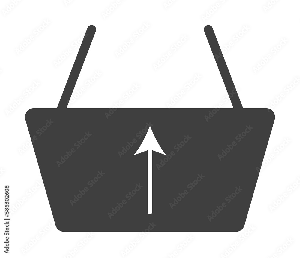 Poster upload basket icon. one of the collection icons for websites, web design, mobile app
