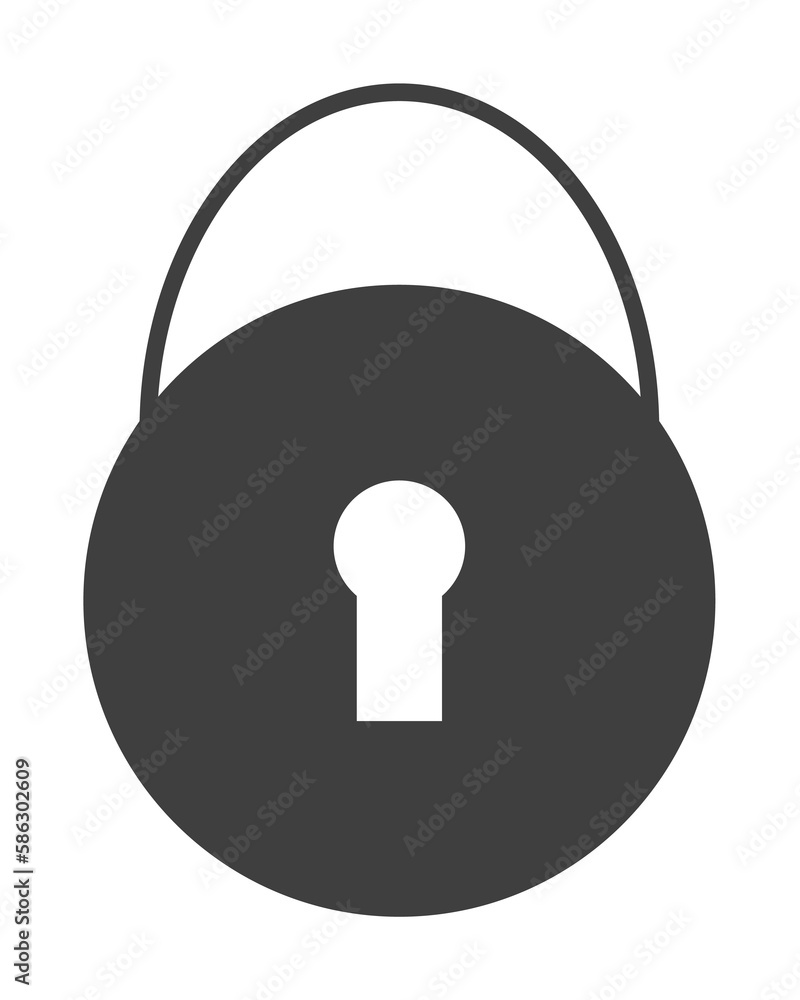 Poster lock icon. one of the collection icons for websites, web design, mobile app