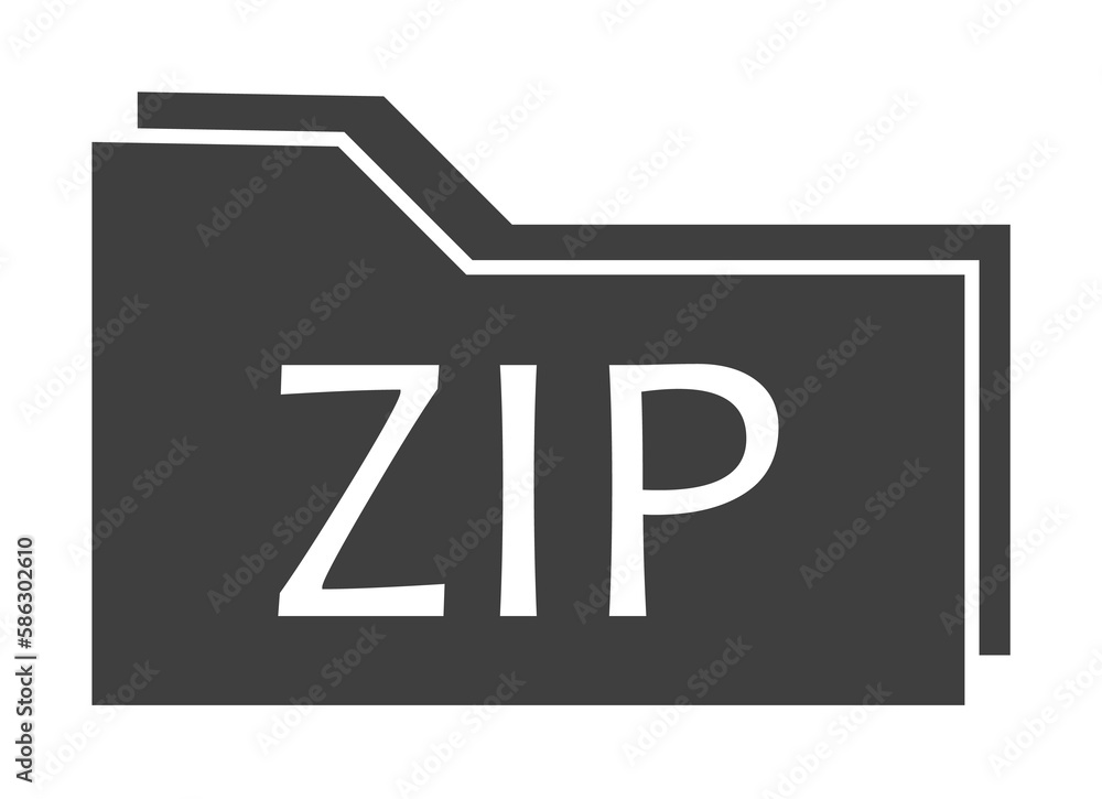 Poster zip folder icon. one of the collection icons for websites, web design, mobile app
