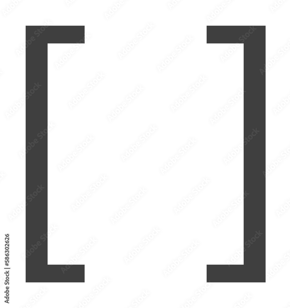 Poster square bracket icon. one of the collection icons for websites, web design, mobile app