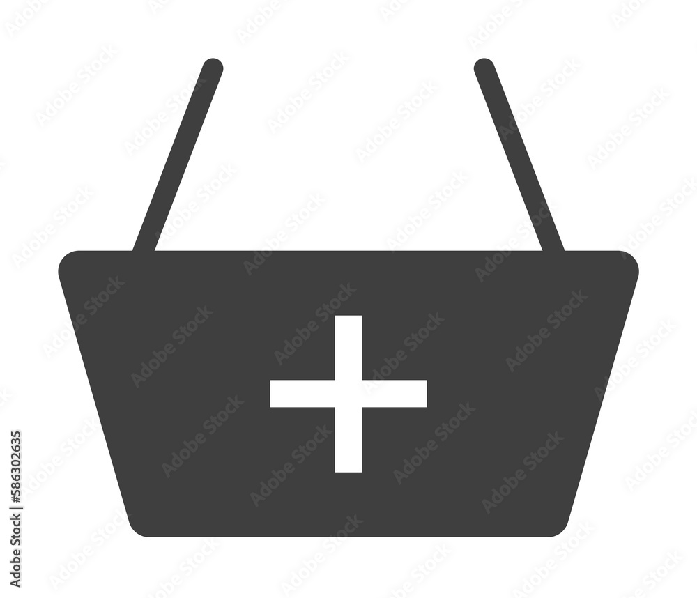 Poster basket plus icon. one of the collection icons for websites, web design, mobile app