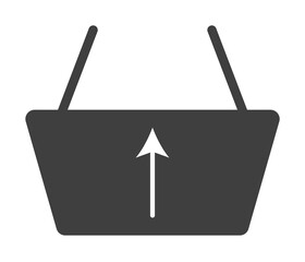 upload basket icon. One of the collection icons for websites, web design, mobile app