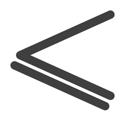 less equal sign icon. One of the collection icons for websites, web design, mobile app