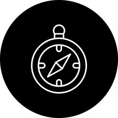 Compass Line Inverted Icon