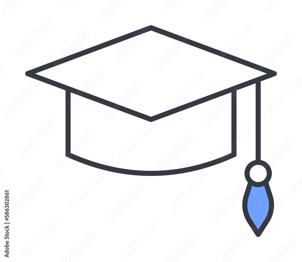Poster graduate's cap icon. element of web icon with one color for mobile concept and web apps. thin line g