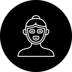 Facial Mask Line Inverted Icon